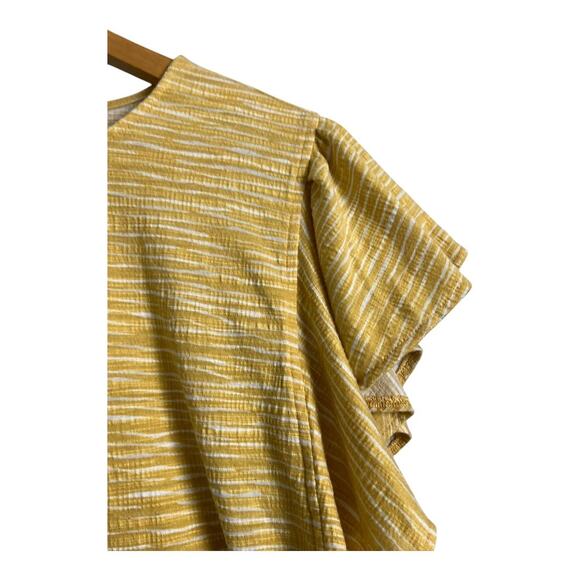 Nine West T-Shirt Tee Shirt Casual Comfy Cozy Basic Normcore XXL Striped Ruffled - Picture 2 of 4